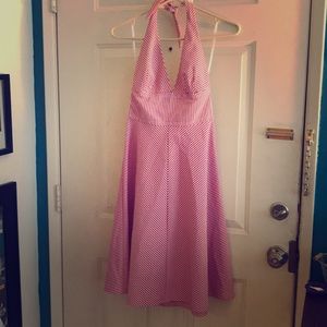 Pink halter dress!